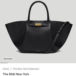 DeMellier New York Midi Black Tote Bag